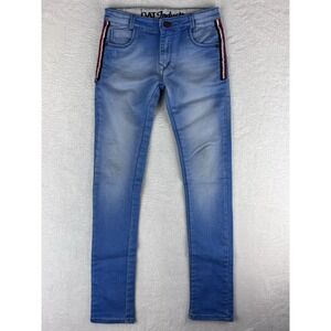 GAT Industry Jeans Blue Skinny Jeans with‎ Patriotic Stripes Size 40 (28" Waist)